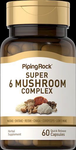 39104 PIP Super 6 Mushroom Ext Cmplx 60 Caps