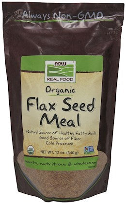 39968 Now ORGANIC FLAX SEED MEAL   12 OZ