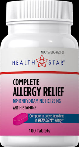 39250 Health St Antihistamine Diphenhydramine 25 mg  100