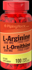 12831 PIP L -Arginine & Ornithine 500/250 mg 100 Tablet