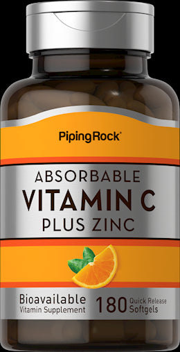 16912 PIP Vitamin C + Zinc 180 Softgels