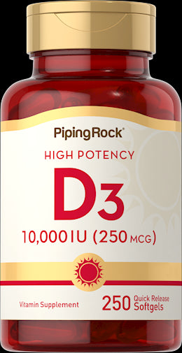 11395 PIP High Potency Vitamin D3 10,000 IU 250 Softgels