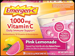 42353 Emergen-C Vitamin C 1,000mg Pink Lemonade 30 Packets