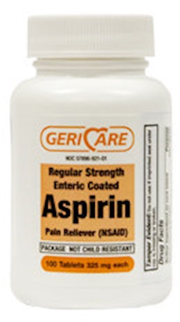 39236 Geri-Care Enteric Coated Asprin Coated Tablets 100