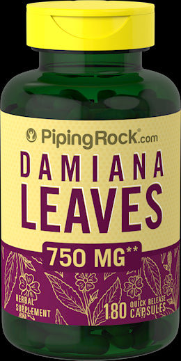 3121 PIP Damiana Leaves 750 mg Capsules 180