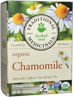 40906 Trad Med Chamomile Flowers Organic Tea 24 Bags