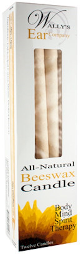 39234 Wally's Candles 100% Beeswax 12 CT