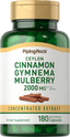 6572 PIP Cinnamon,Gymnema,Mulberry Capsules 180