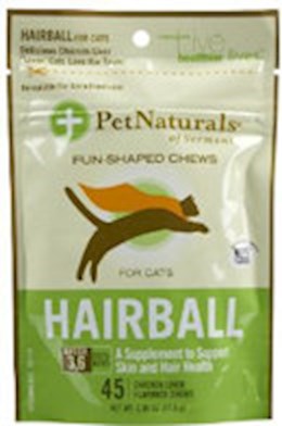 40231 Pet Natural Hairball Fun Shaped Chews 45