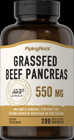 17971 PIP Grass Fed Pancreas 550 mg 200 Capsules