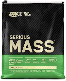 41518 Optimim Nut Serious Mass - Vanilla  12 lbs Bottle