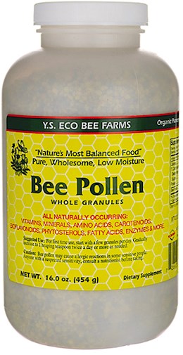 40860 Y.S. Organics Low Moisture Bee Pollen 16 oz Granul