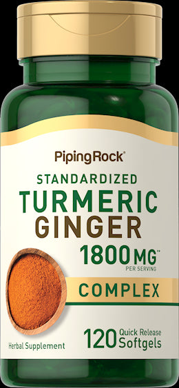 15031 PIP Turmeric Ginger Complex 1800mg  120 Softgels