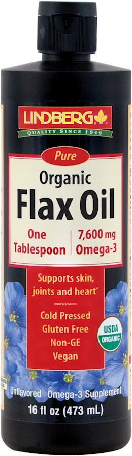 20990 LN Organic Flaxseed Oil  16 oz (99-210)