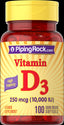 11391 PIP Vitamin D3 10,000 IU 100 Softgel