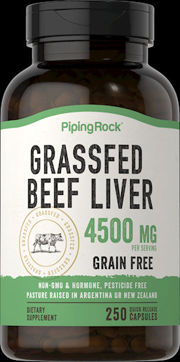 17611 PIP Grass fed Liver Capsules 4500 mg 250 Caps