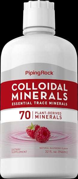 39388 PIP JW Colloidal Minerals Raspberr Liquid 32 OZ